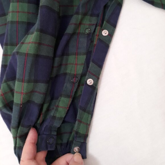 Vintage PolkaTots, Plaid - One Piece Jumpsuit - Long Sleeve - Size 2T - Picture 10 of 13